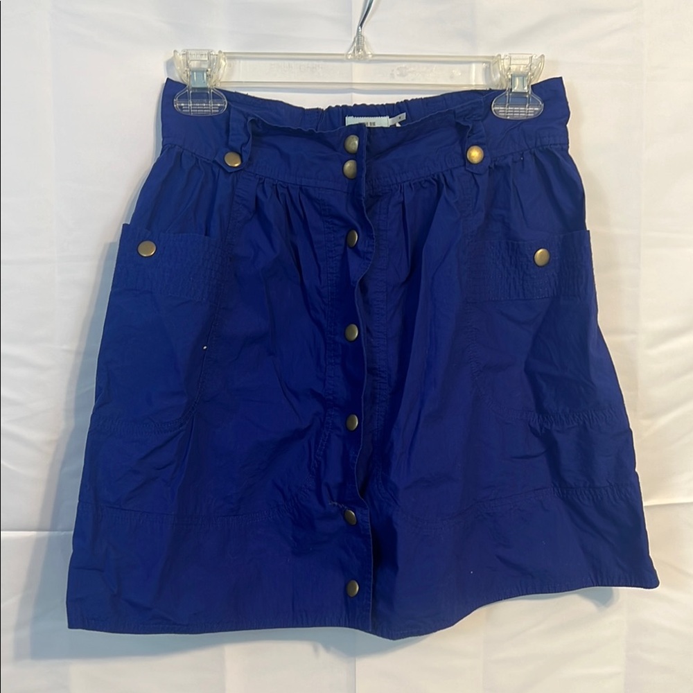 Urban Outfitters blue button up cargo skirt